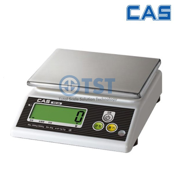 CAS 카스전자저울 WZ-2D(3/6kg 표시단위 1g/2g) / 중량저울 주방용 가정용 학습용 전자저울